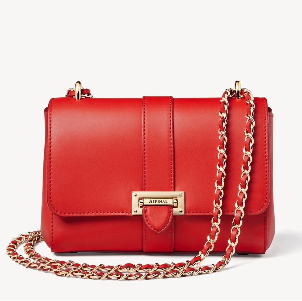 Aspinal of London Lottie in Smooth Scarlet